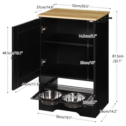 Viva Pawfect Collection: The Noir Pet Feeding & Storage Station