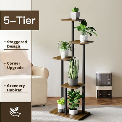Black 5-Tier Indoor Plant Stand | Viva Essentials