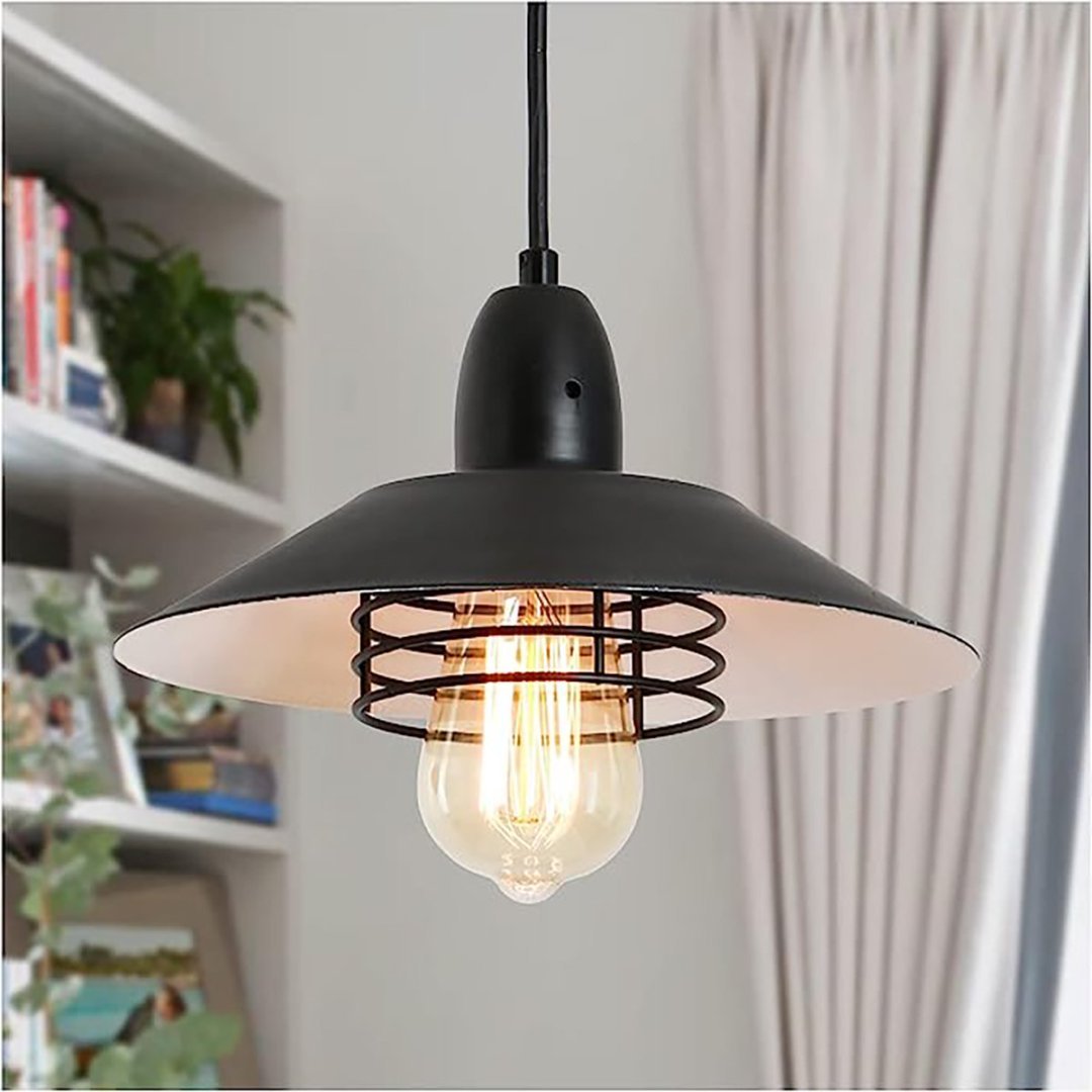 Viva Barnwood Collection: The Arden Black Farmhouse Pendant Light