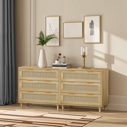 The Viva 3-Drawer Rattan Locker Set – Natural Texture, Urban Precision
