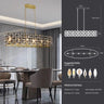 Modern Champagne Gold Oval Crystal Chandelier – A Statement of Luxury and Elegance