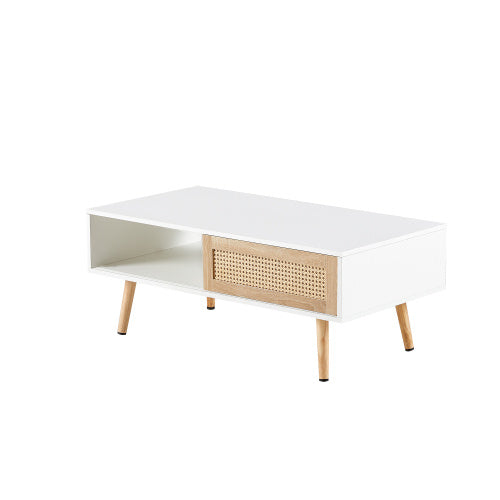 Viva Essentials: 41.34-Inch Rattan Coffee Table – A Modern Classic