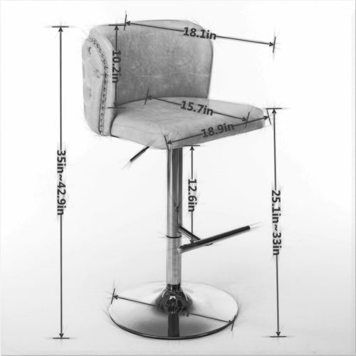 Viva Elite Élan Noir Swivel Bar Stool – The Future of Elevated Seating Architecture