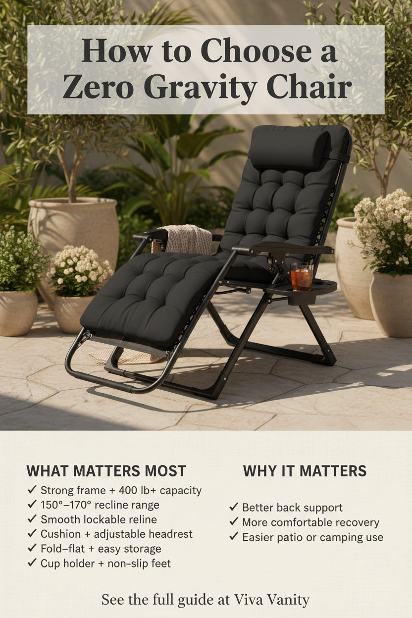 Black reclining chair with cup holder and armrest on a white background