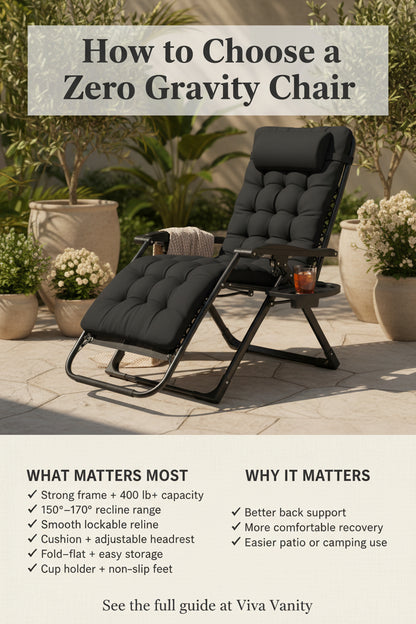Black reclining chair with cup holder and armrest on a white background