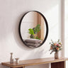 Round Wall Mirror With Metal Frame, Bathroom Round Wall Mirror