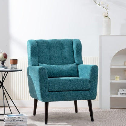 Teal Upholstered Armchair | Viva Cozy Luxe
