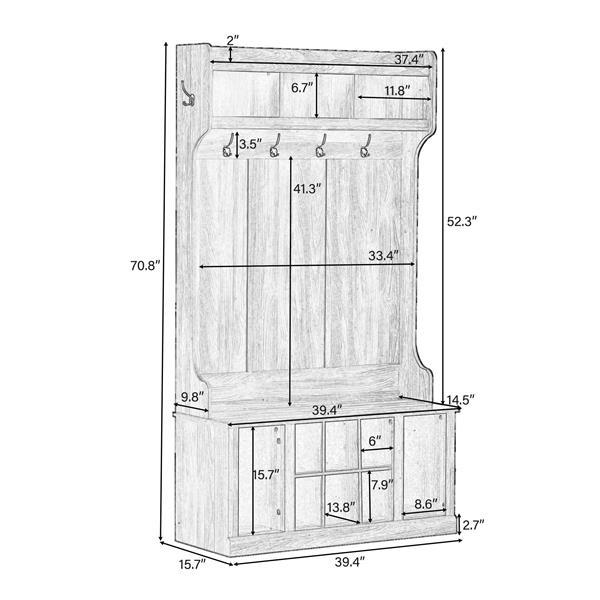 Viva Entry Essentials Collection: Modern Multi-Function Locker