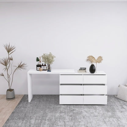 Viva Elite White Vanity Desk Collection - The Future of Sleek Functionality