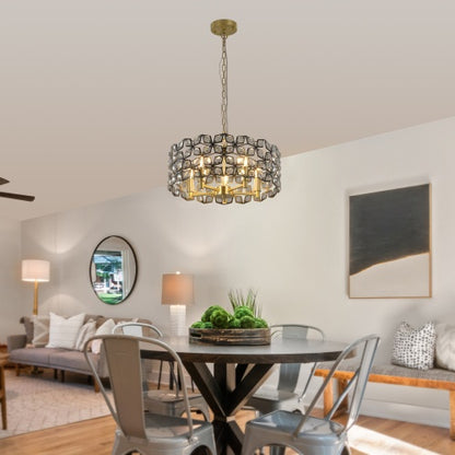 Modern Round Crystal Chandelier – Elevate Your Home with Timeless Luxury