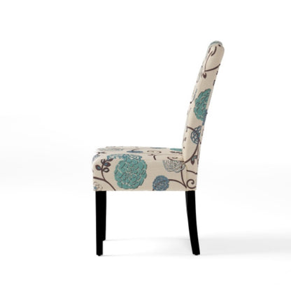 White & Blue Upholstered Dining Chair | Viva Sienna