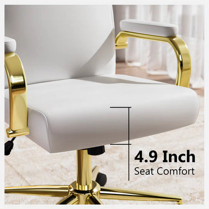 Viva Aurelia Collection: Viva Aurelia White Leather Executive Office Chair