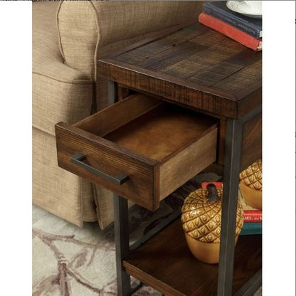 Viva Elite Rustic Panel Side Table – The Future of Multi-Functional Elegance