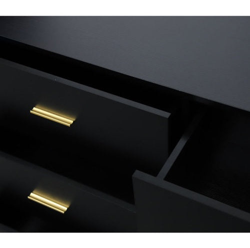 Viva Elite Noire Six-Drawer Bedroom Vanity Collection - The Future of Dramatic Elegance