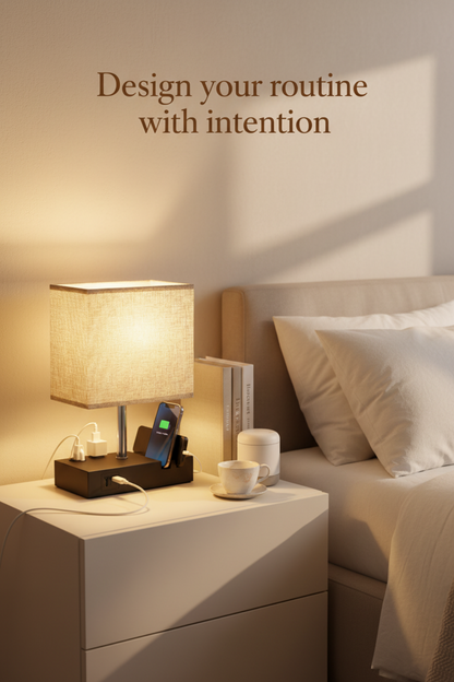 Viva Elite Smart Charging Bedside Lamp with Dual USB Ports