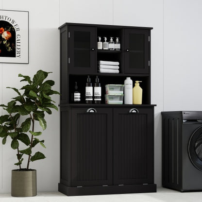 2-Compartment Laundry Cabinet with Tilt-Out Baskets | Viva