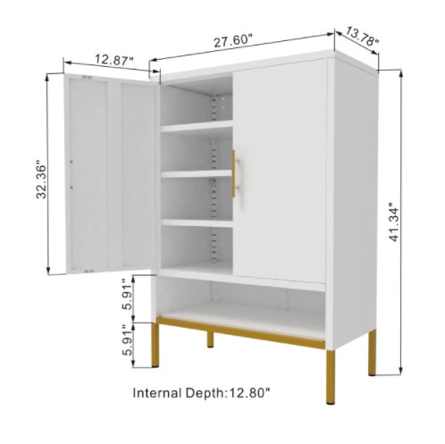 Modern 2-Door Shoe Cabinet – Sleek Corner Storage Unit for Smart Living