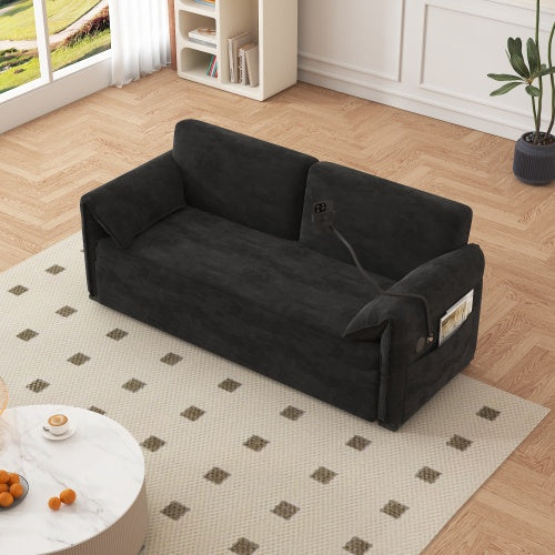 Viva Comfort Series: 63-Inch Velvet Multi-Mode Sofa Bed