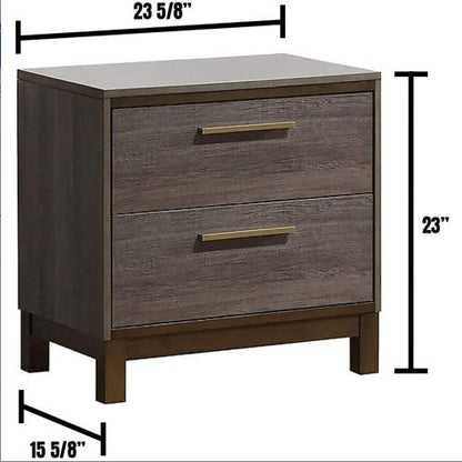 Viva Elite Contemporary Two-Tone Nightstand - The Future of Sophisticated Contrast