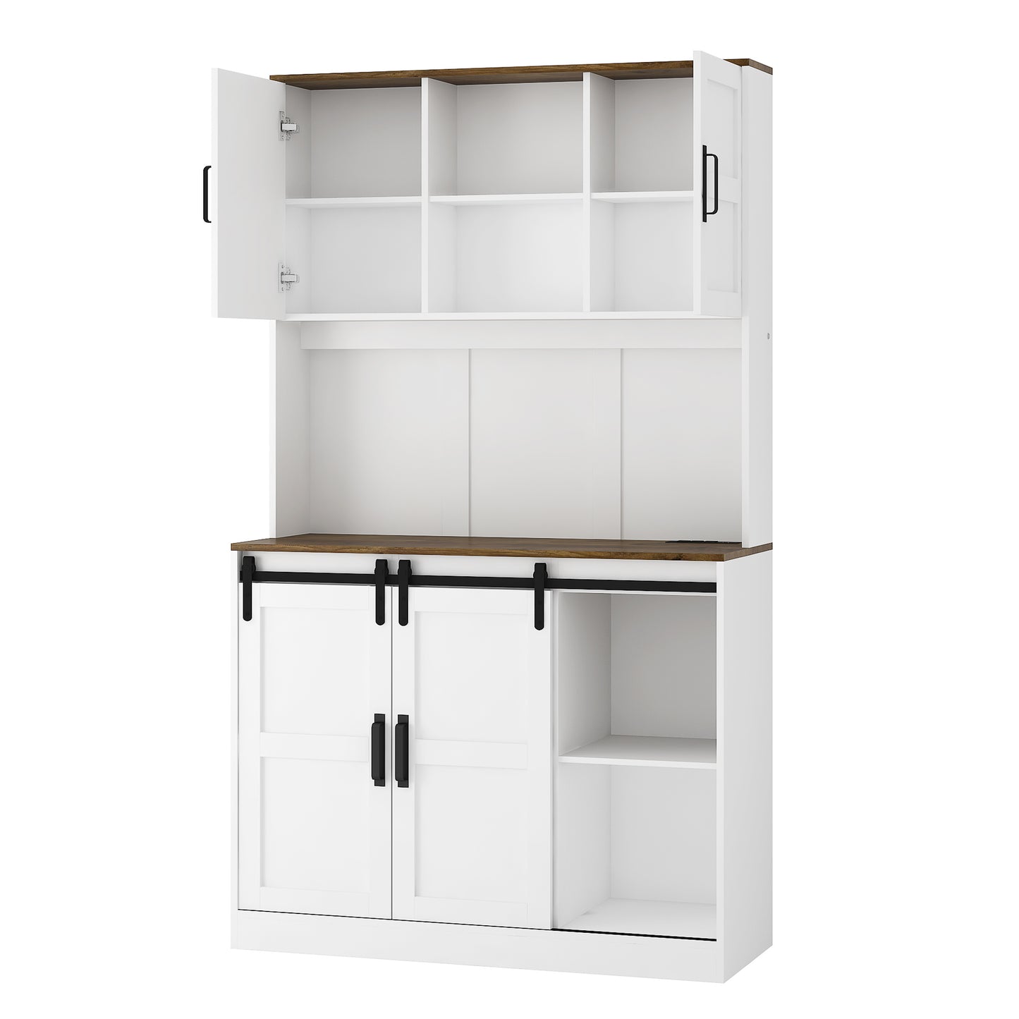 Viva Elite Hearthstone Farmhouse Bar Cabinet – Where Rustic Charm Meets Entertainment Excellence