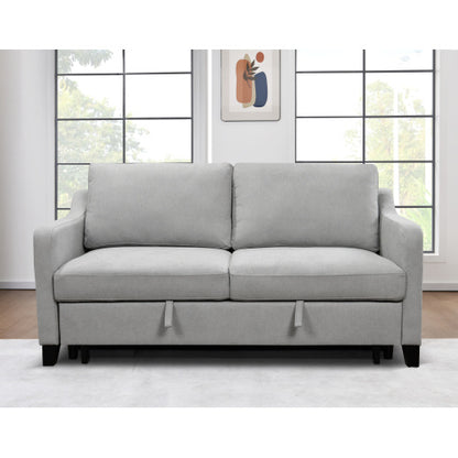 69-in Light Gray 3-in-1 Convertible Queen Sofa Bed | Viva