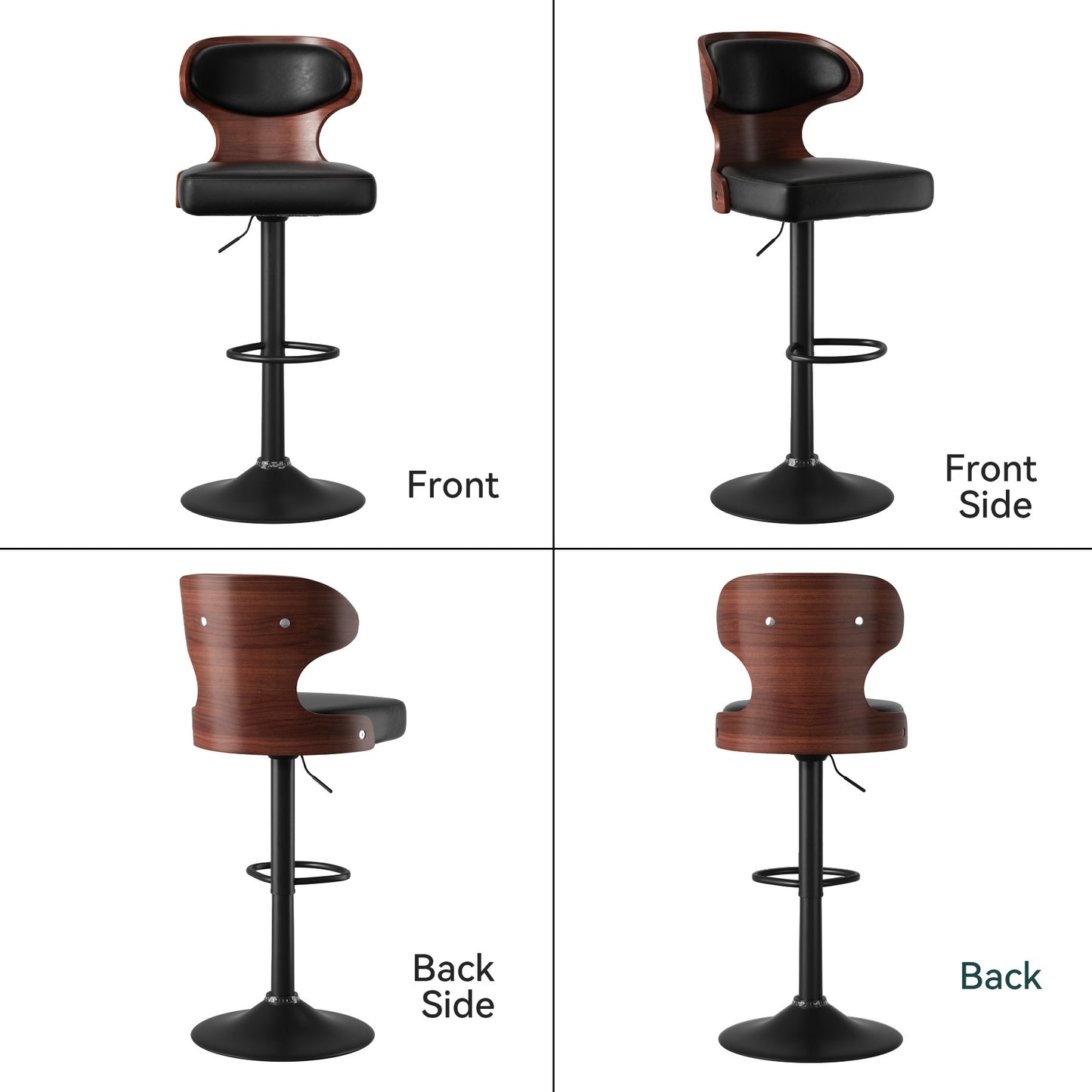 Viva Apollo Adjustable Swivel Bar Stools (Set of 2)