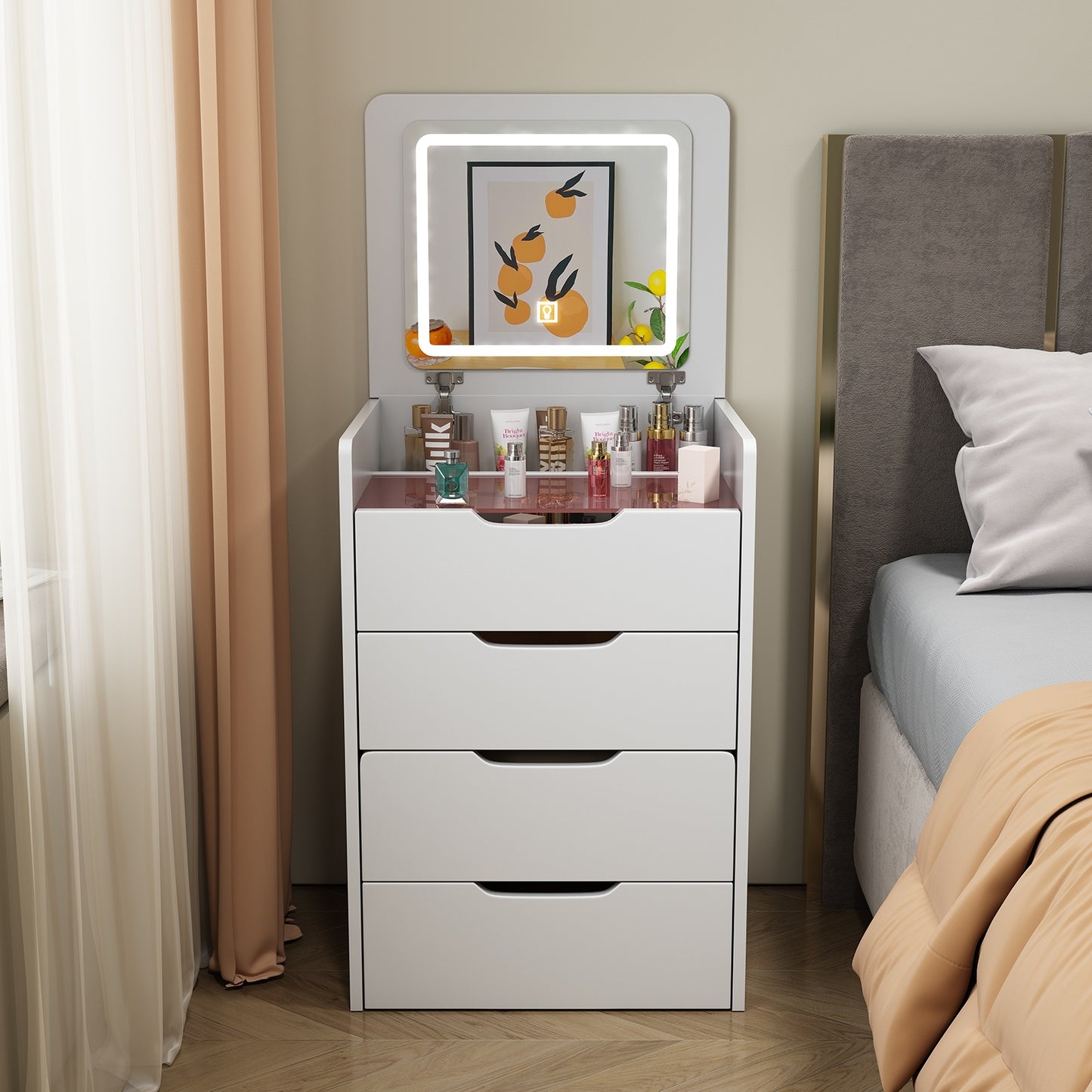 Redefine Your Beauty Space with the 3-in-1 Smart Vanity Desk