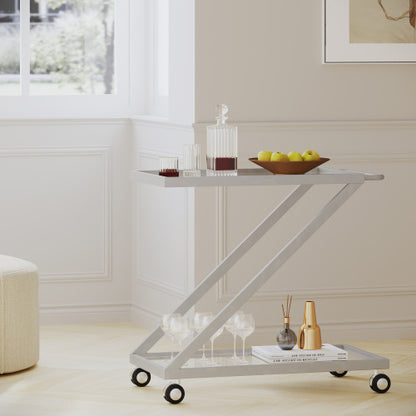 Viva Elixir Two-Tier Black Bar Cart