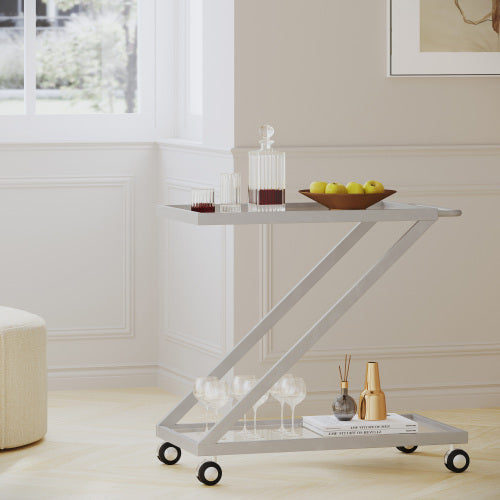 Viva Elixir Two-Tier Black Bar Cart