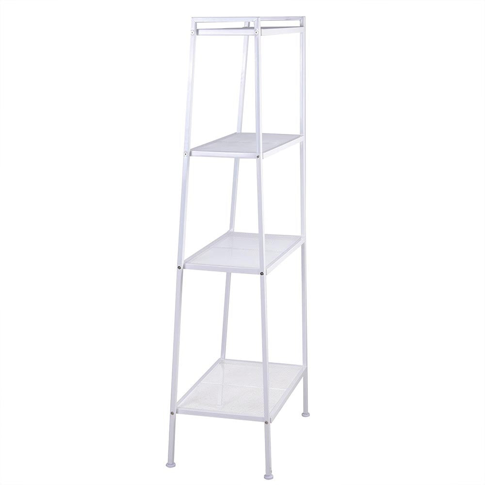 Viva Essentials Storage Series: Modern Ivory Metal Shelving Unit
