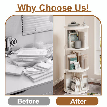 360° Rotating Bookshelf | Modern Space-Saving Book Organizer