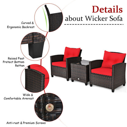 🌿 Viva Sorella 3-Piece Rattan Patio Set – Elevated Outdoor Living, Effortlessly