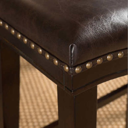 Dark Brown Diamond-Tufted Bar Stool | Viva Ludlow