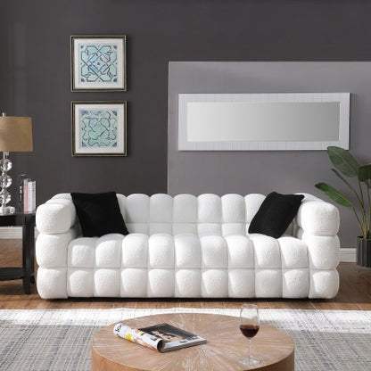 Viva Marshmallow Edition – 84.3" White Bouclé Sofa