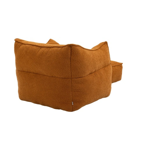 Orange High-Back Bean Bag Chair & Ottoman | Viva Celeste