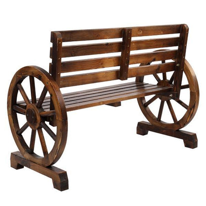 Viva Roue Collection: Viva Roue Carbonized Wood Wheel Bench