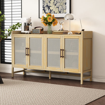 TREXM Natural 60-Inch Rattan-Door Sideboard | Viva