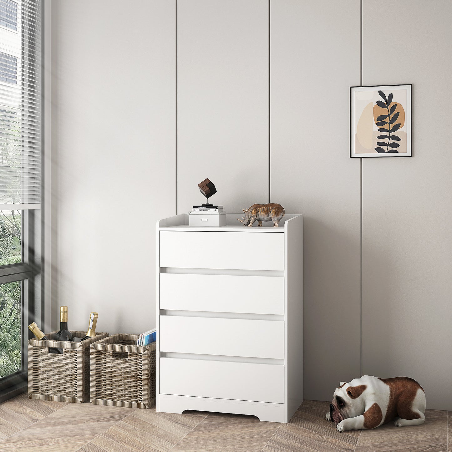 Viva Elite Minimalist White Dresser – The Future of Handleless Elegance