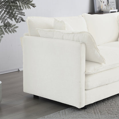 Viva Elite Allegra Modern Fabric Double Sofa with 4 Pillows - The Future of Refined Comfort