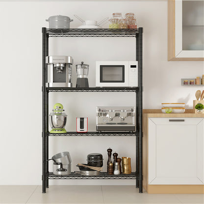 Viva Noir Collection: Viva Noir Static Four-Layer Metal Storage Rack