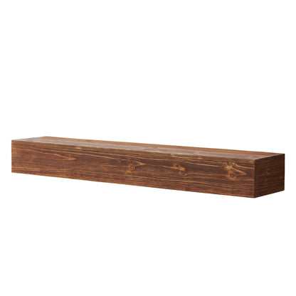 Luxury Country Wood Floating Shelf – Wall-Mounted Mantelpiece for Elegant Home Decor