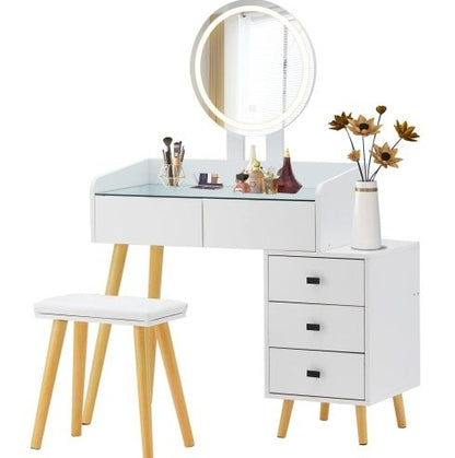 Viva Elite Expandable LED Vanity with Glass Top - The Future of Adaptive Beauty