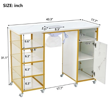 Viva Belle Époque Marble Manicure Table