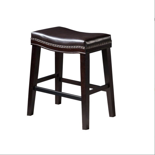 Viva Ludlow Contemporary PU Leather Saddle Counter Stool