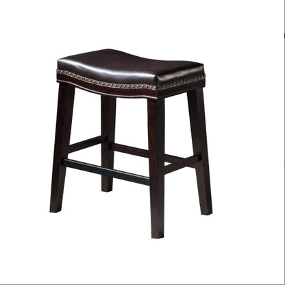 Dark Brown Diamond-Tufted Bar Stool | Viva Ludlow