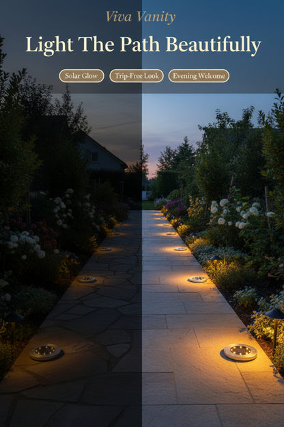 Viva Elite Solar In-Ground Disk Lights - Flush-Mount LED (4-Pack)
