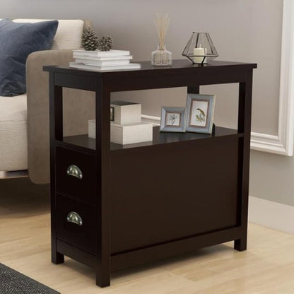 Viva Dreamscape Elite Modern Slim Bedside Table – Premium Compact Nightstand for Small Spaces