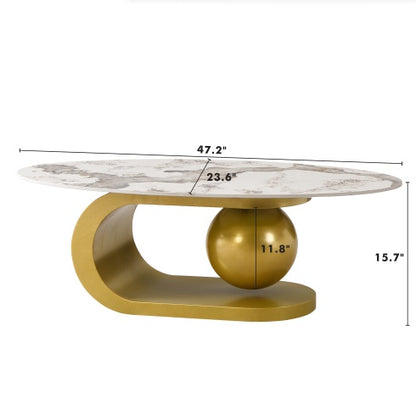 Viva Elite Sintered Stone Oval Coffee Table – The Future of Living Room Architecture