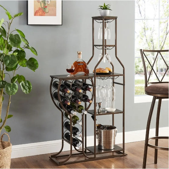 Viva Barista Collection: The Barista Étagère Wine & Glass Rack