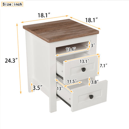 Viva Elite white nightstand bedroom view